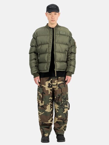 ALPHA INDUSTRIES Winter Jacket 'MA-1' in Green