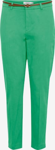 Coupe slim Pantalon chino b.young en vert : devant