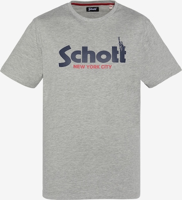 Schott NYC Shirt in Grau: Vorderseite