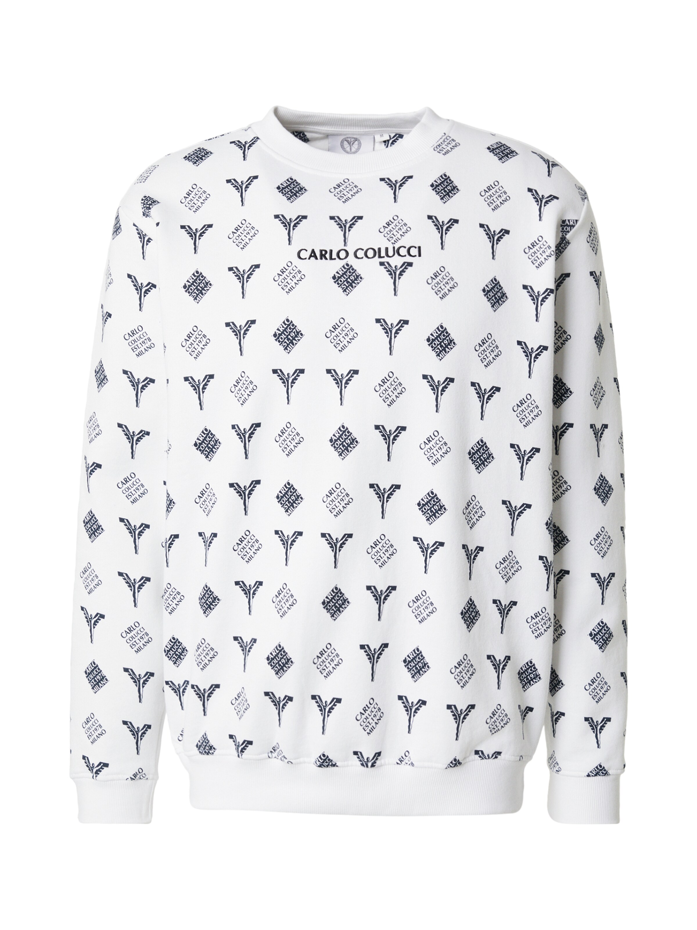 Sweat-shirt 'Faistnauer' Carlo Colucci en blanc : devant