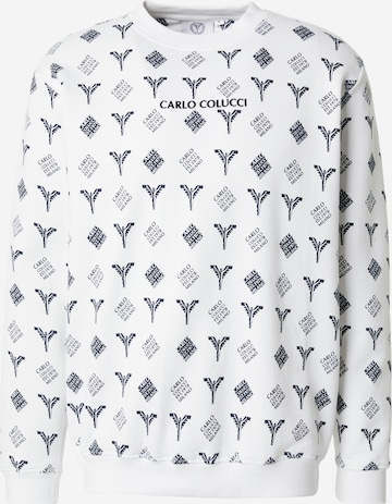 Carlo Colucci Sweatshirt 'Faistnauer' i vit: framsida