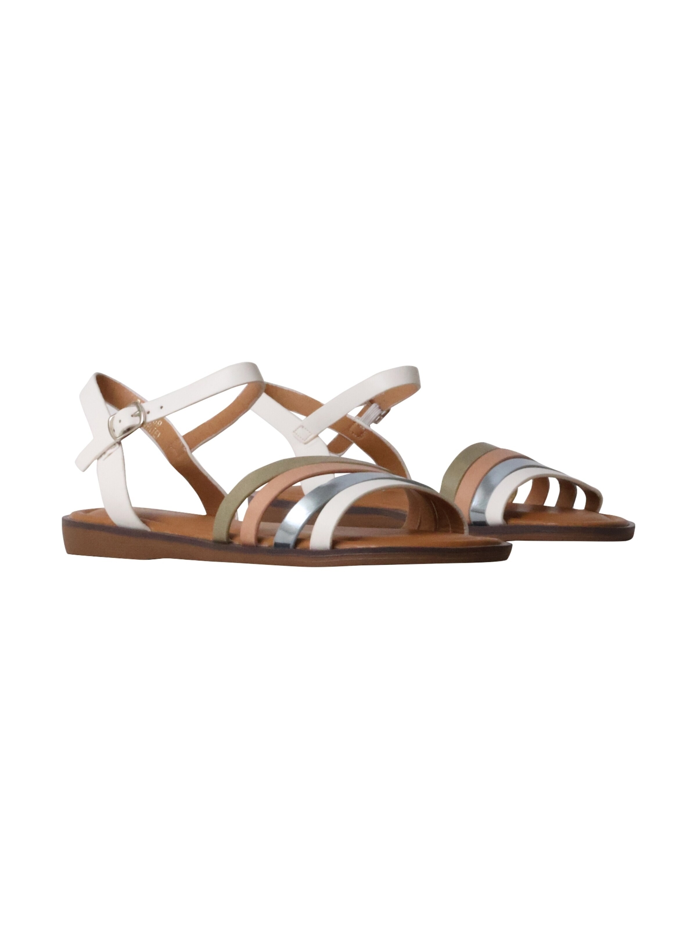 POTI PATI - Sandalias con hebilla 'Flache Sandalen mit Riemchen' en blanco