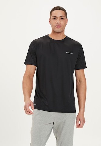 ENDURANCE - Camisa funcionais 'Vernon' em preto: frente