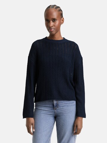 Pull-over TOM TAILOR DENIM en bleu : devant