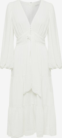 Tussah Dress 'AUORA' in White: front