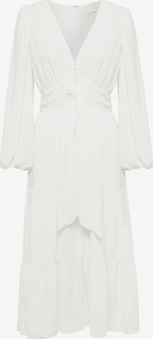 Tussah Dress 'AUORA' in White: front