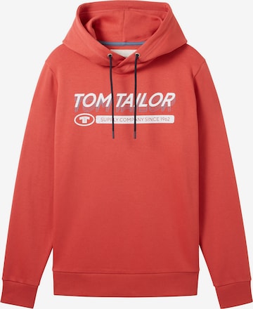 Sweat-shirt TOM TAILOR en rouge : devant