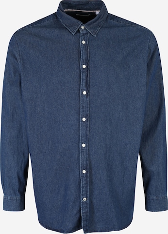 JACK & JONES Comfort fit Button Up Shirt in Blue: front