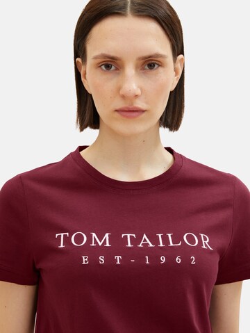 TOM TAILOR T-Shirt in Rot