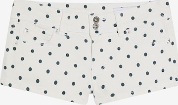 Bershkaregular Traperice - bijela boja: prednji dio