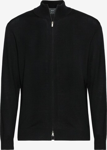 Boggi Milano Knit Cardigan in Black: front