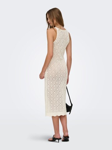 ONLY - Vestido de punto 'ONLSunflower' en blanco