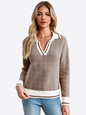Imily Bela Pullover i brun: forside