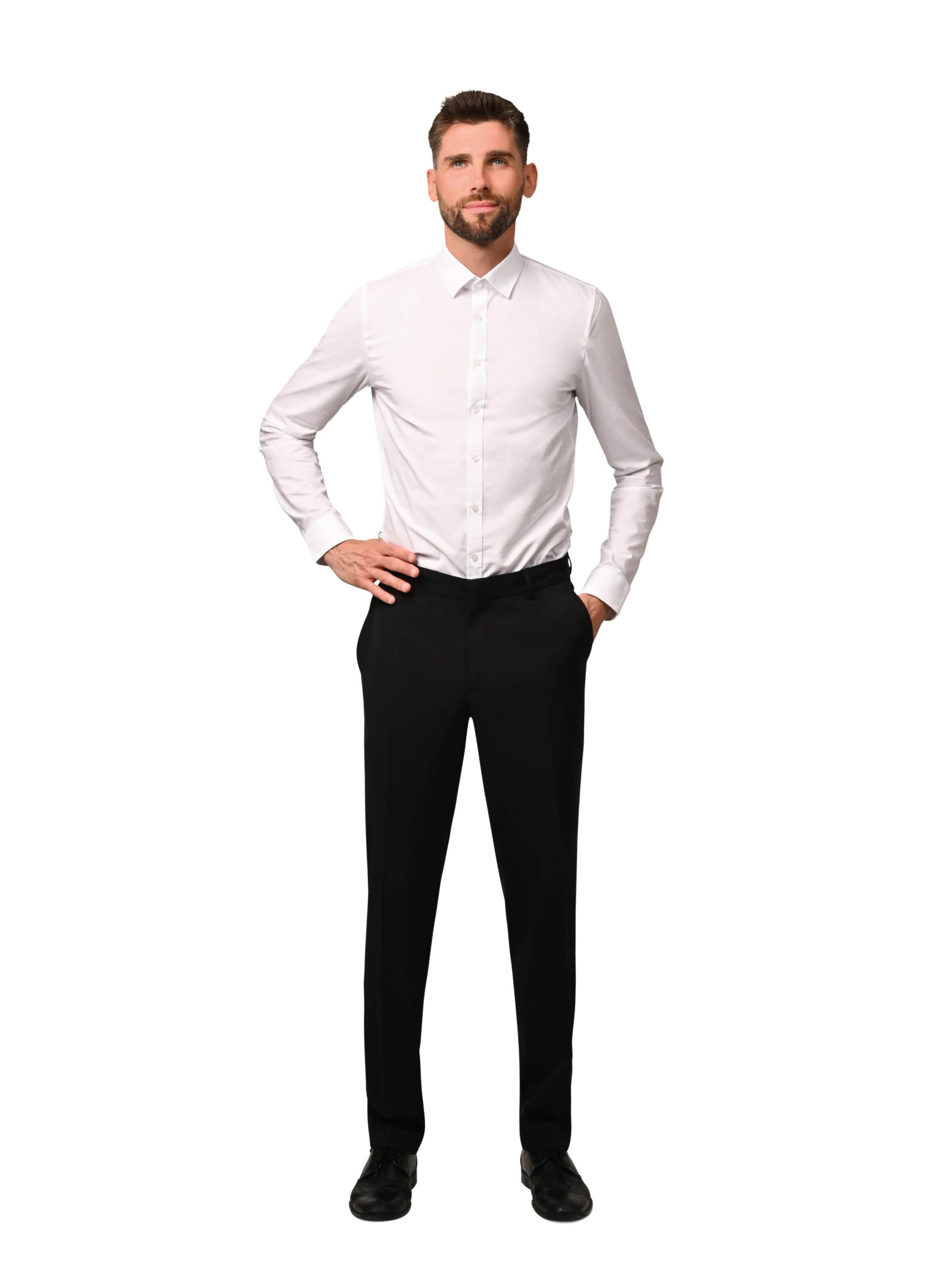 Hirschthal Slimfit Bügelfaltenhose‌‌‌‌‌‌‌‌‌‌ in Schwarz