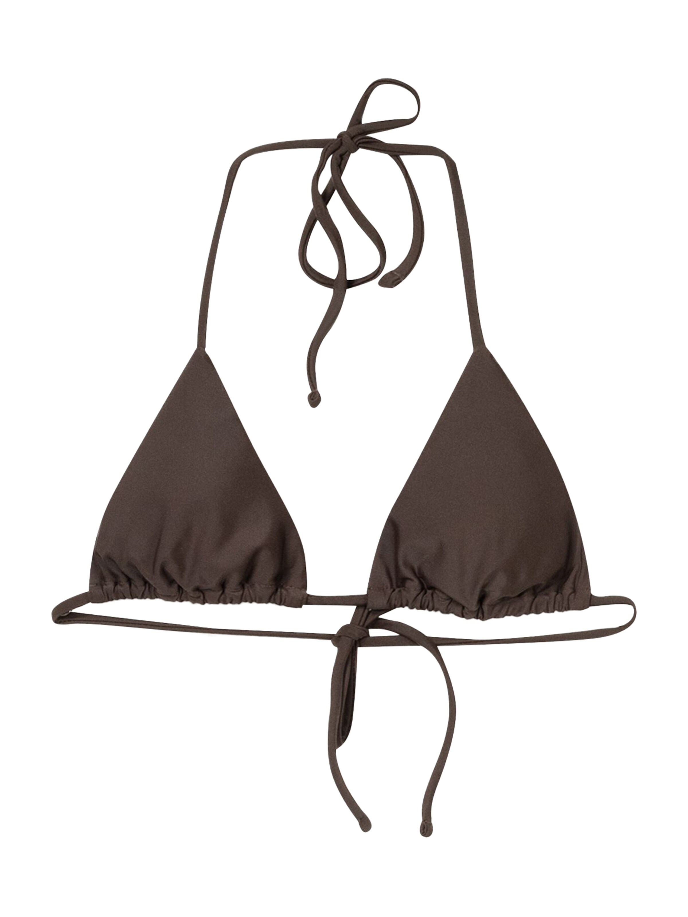 Triangolo Top per bikini di Bershka in marrone: frontale