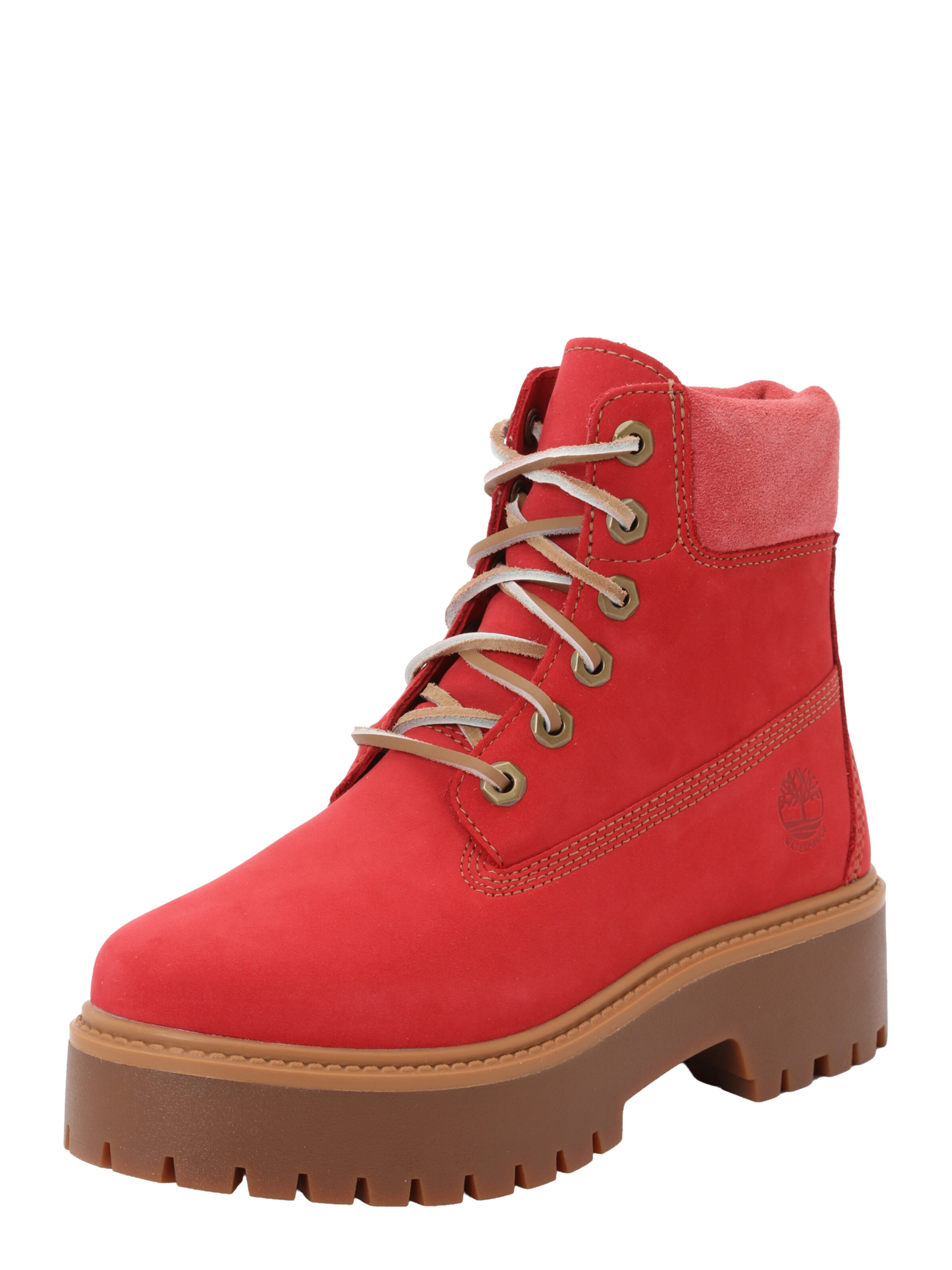 TIMBERLAND Lace-up bootie 'STONE STREET' in Red: front