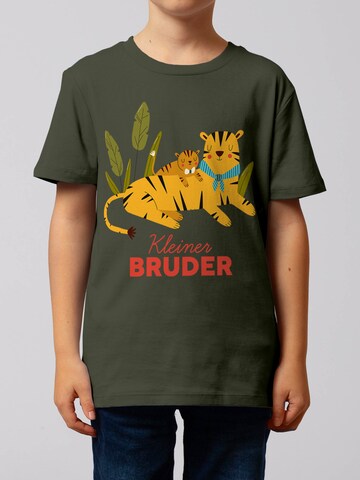 watabout.kids T-Shirt 'Tiger Kleiner Bruder' in Grün