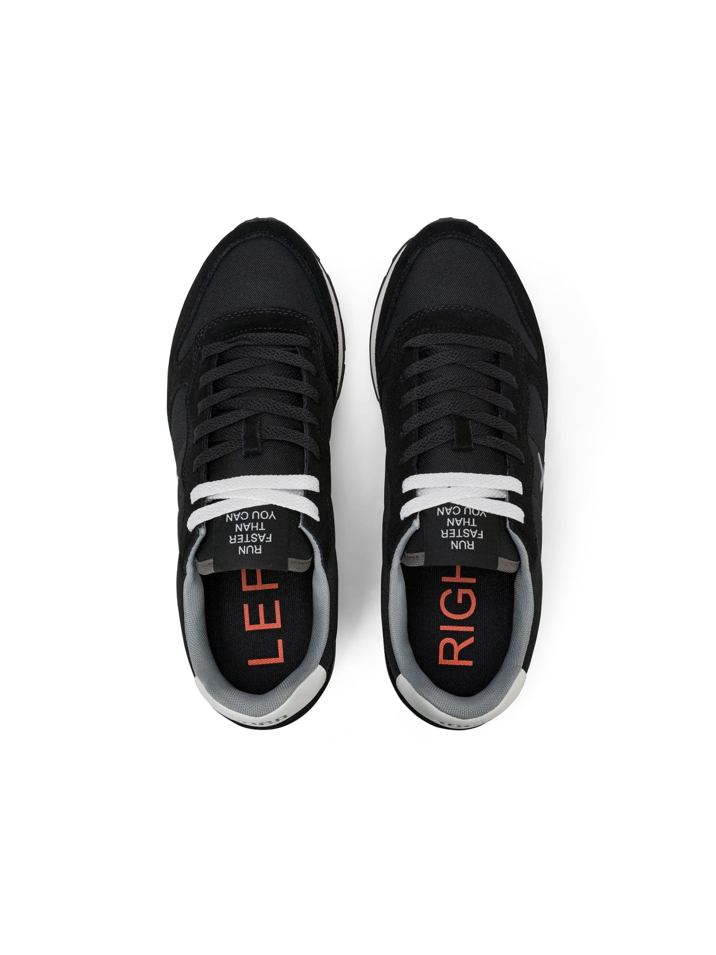 SUN68 Sneakers laag 'Men's Tom Sneakers in Nylon and Suede' in Zwart