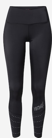 HKMX Skinny Workout Pants 'Run Baby Run' in Black: front