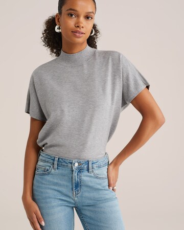 WE Fashion Свитер в Серый: спереди