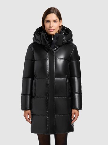 Manteau d’hiver 'Haya2' khujo en noir : devant