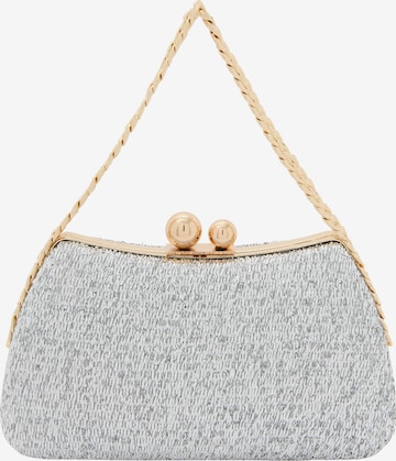 Clutch 'Elegant' de la faina pe argintiu: față