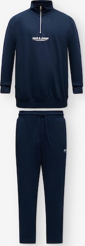 Jack & Jones Plus Strój do biegania 'JJVESTERBRO' w kolorze niebieski: przód
