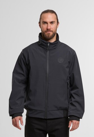 INDICODE JEANS Between-Season Jacket 'Route' in Black: front