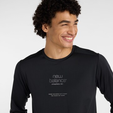 T-Shirt 'Reflective Poly Long Sleeve T-Shirt' new balance en noir