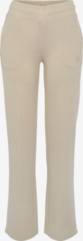 LASCANA ACTIVE Regular Sports trousers in Beige: front