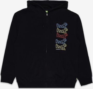Veste de survêtement HUF en noir : devant