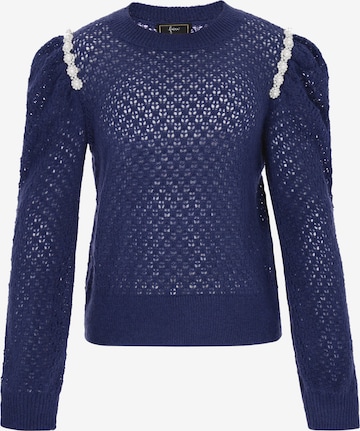 Pull-over faina en bleu : devant