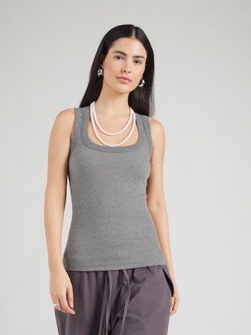 TOPSHOP Top 'HONEY' – šedá: přední strana