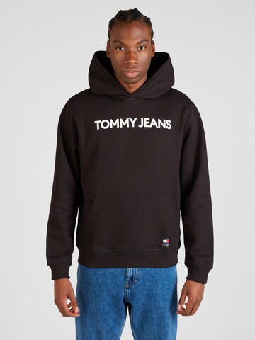 Felpa 'Classics' di Tommy Jeans in nero: frontale