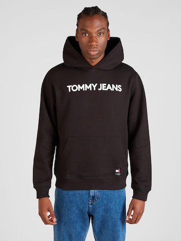 Tommy Jeans Sweatshirt 'Classics' in Zwart: voorkant