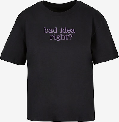 Tricou 'Bad Idea' Miss Tee pe lila / negru, Vizualizare produs