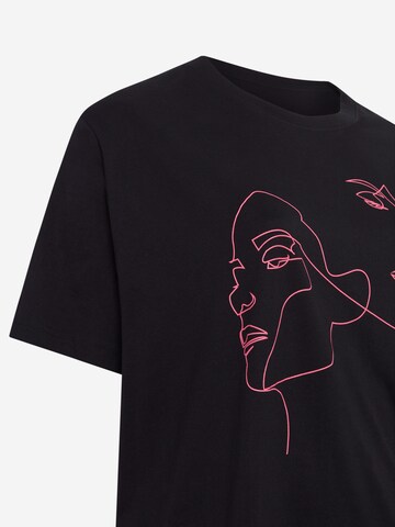 Merchcode T-Shirt 'Ladies One Line' in Schwarz