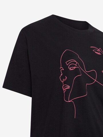 Merchcode T-shirt 'Ladies One Line' i svart