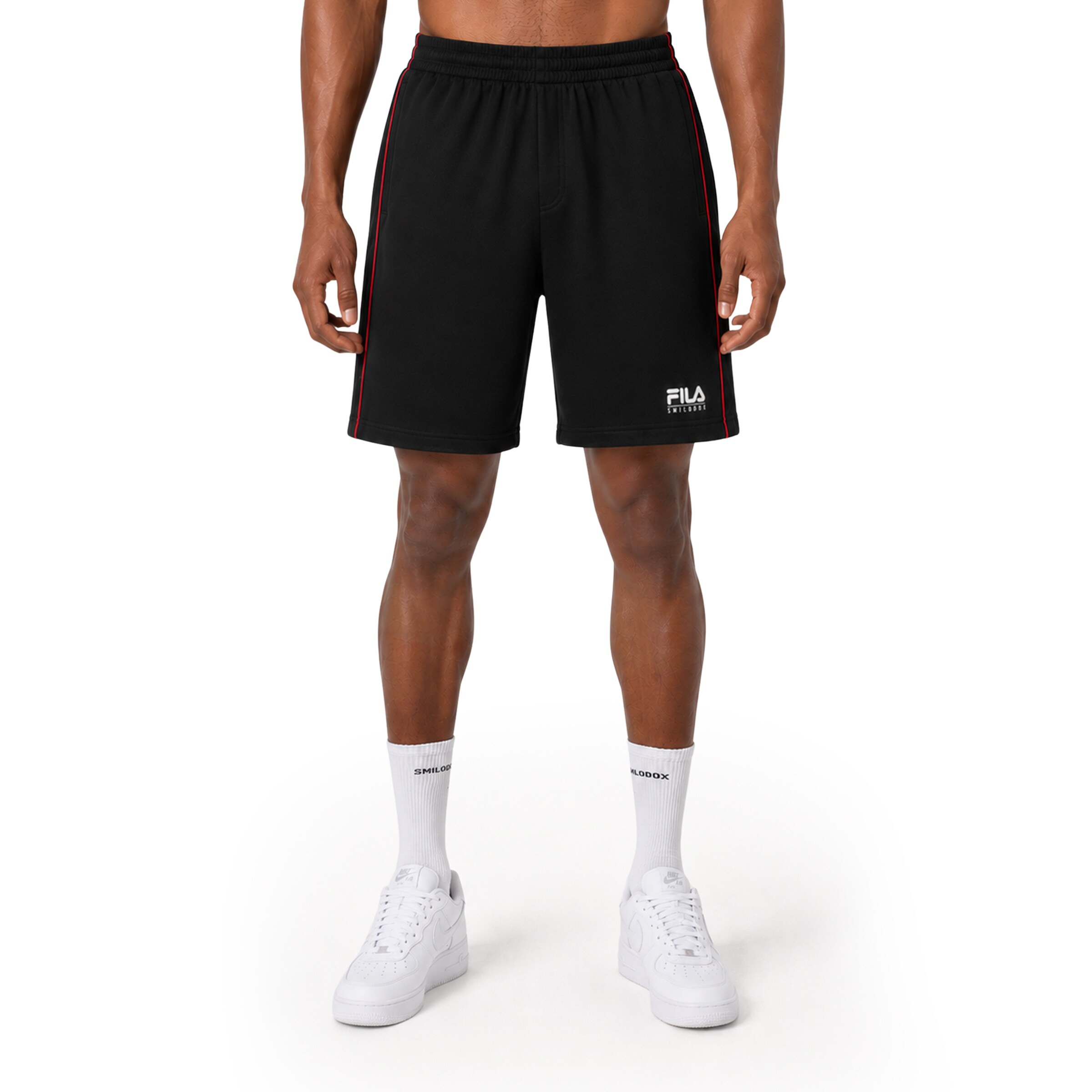 Pantalon de sport ' Iseo ' Smilodox en noir : devant