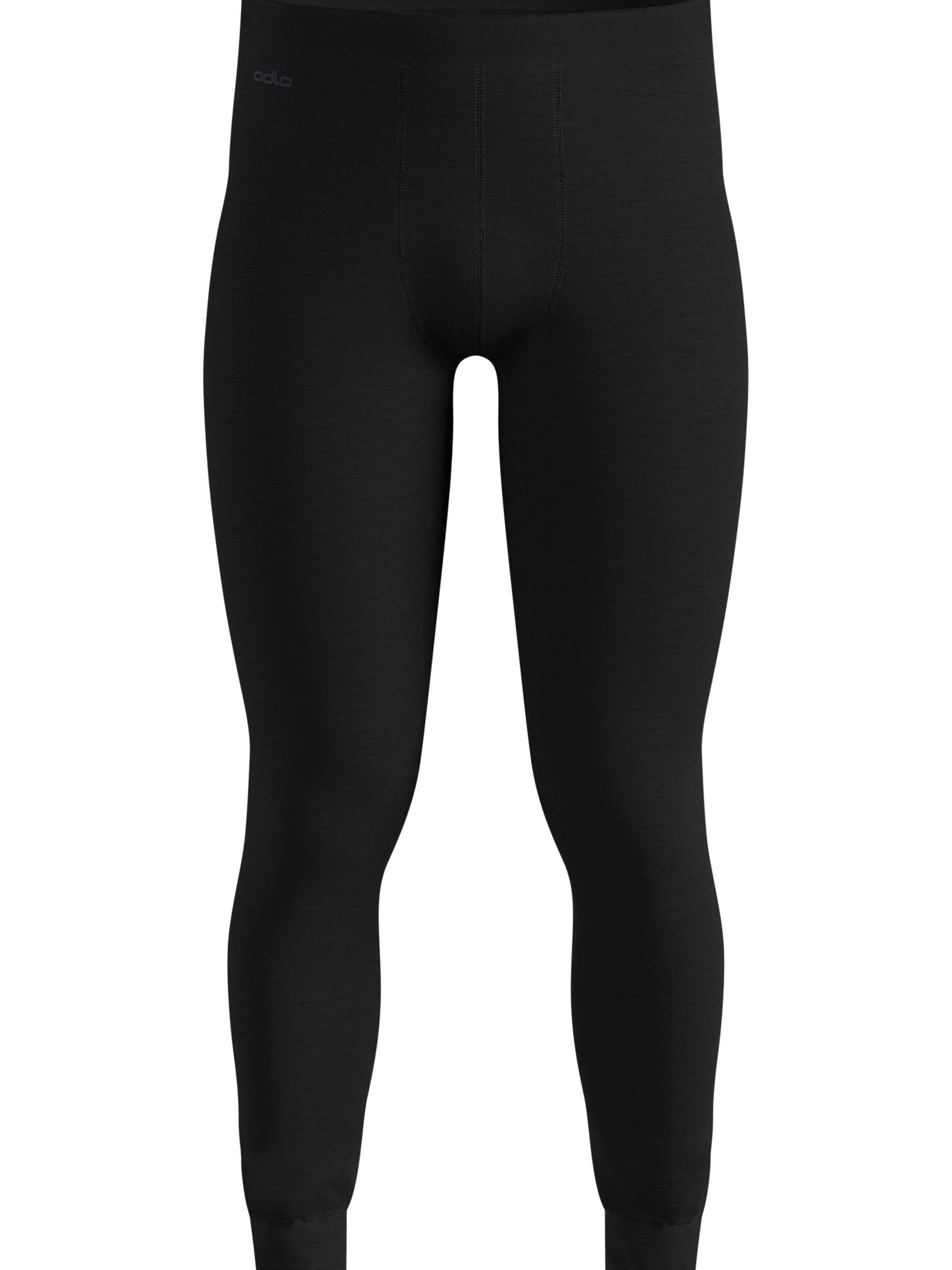 ODLO Slimfit Sporthose 'MERINO 160'‌ in Schwarz: Vorderseite