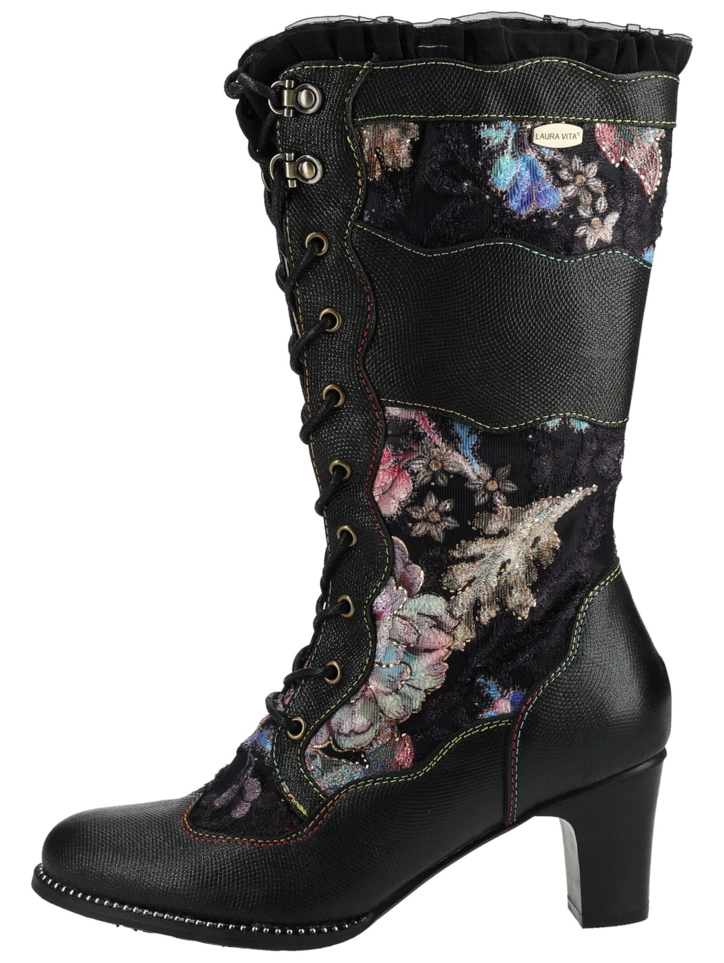 Bottes à lacets Laura Vita en noir