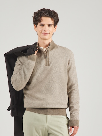BOSS Sweater 'Hettore' in Brown: front