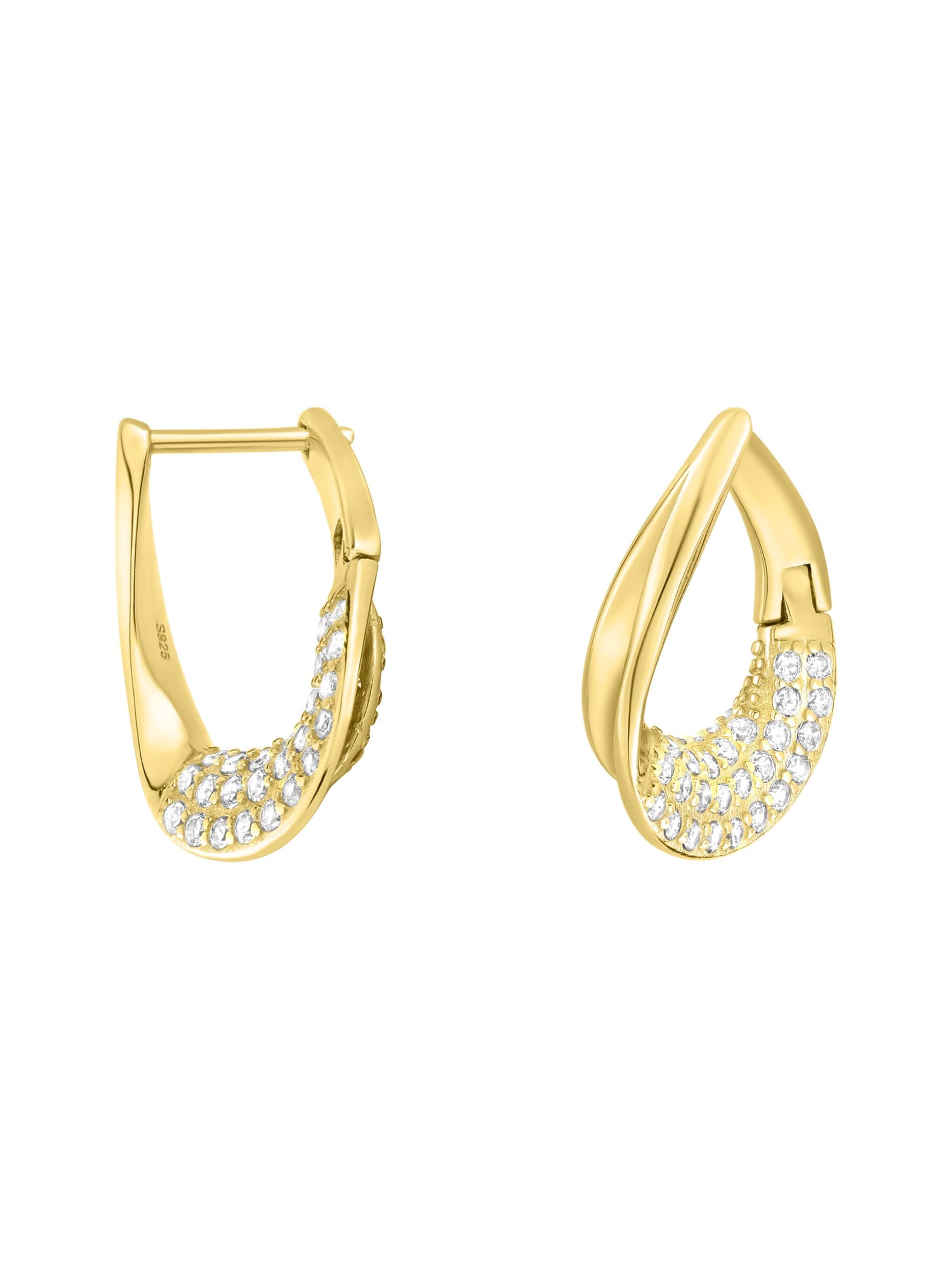Sofia Milani Ohrringe 'Oval'‌‌‌‌‌‌ in Gold: Vorderseite
