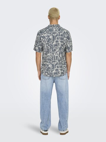 Only & Sons Slim fit Overhemd 'ONSBud' in Grijs
