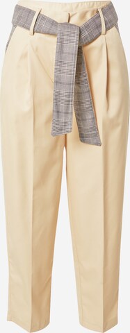 WEARKND Regular Pleat-Front Pants 'Elisabeth' in Beige: front