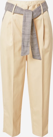 WEARKND Regular Pleat-front trousers 'Elisabeth' in Beige: front