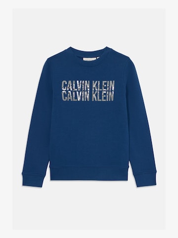 Calvin Klein Sweatshirt 'TERRY SEASONAL LOGO' in Blau: Vorderseite