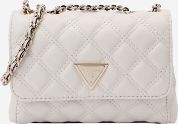 Sac à bandoulière 'GIULLY II MINI 2 COMP CVRT FLP' GUESS en blanc : devant