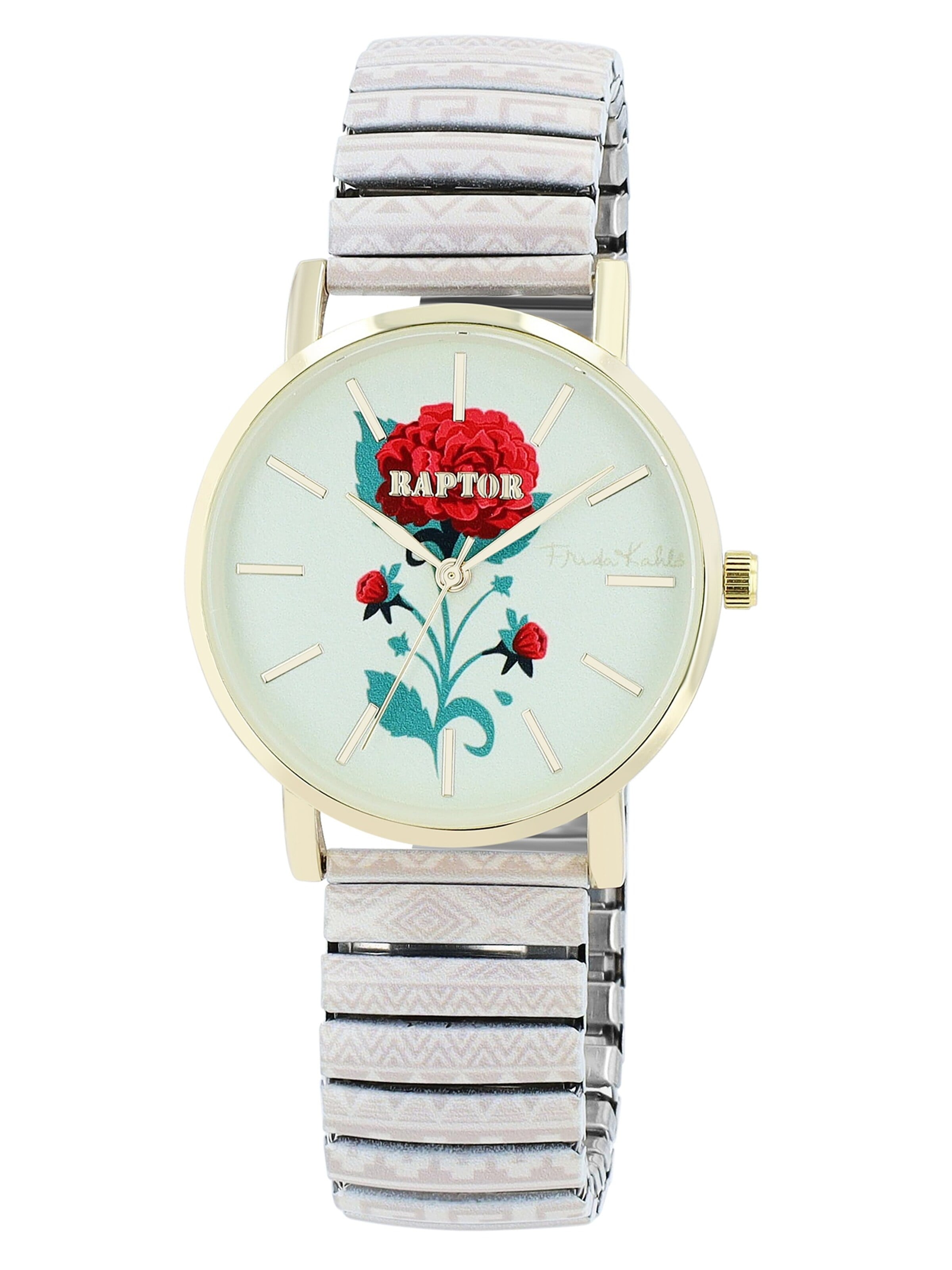 Raptor Analog Watch 'Frida Kahlo Edition, Mineralglas' in Grey
