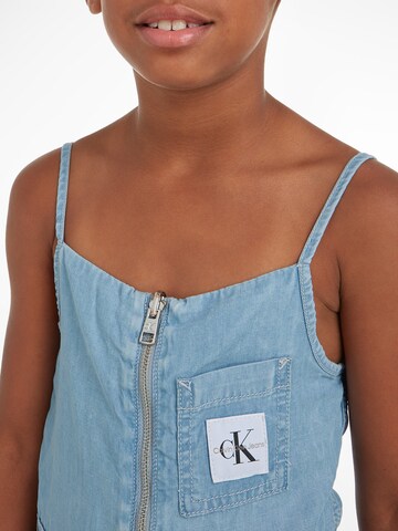 Calvin Klein Jeans Šaty 'Strappy' – modrá
